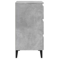 Nachtkastje met metalen poten 40x35x69 cm betongrijs - thumbnail