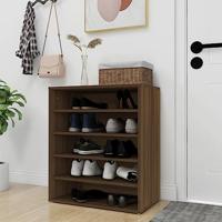 Schoenenkast 60x35x70 cm bewerkt hout bruineikenkleurig - thumbnail