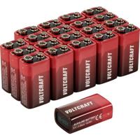 VOLTCRAFT VC-16107985 9V batterij (blok) Alkaline 550 mAh 9 V 20 stuk(s) - thumbnail