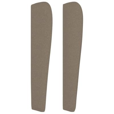 Hoofdbord met randen 103x23x118/128 cm stof taupe