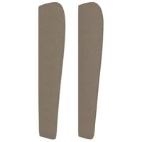 Hoofdbord met randen 103x23x118/128 cm stof taupe - thumbnail