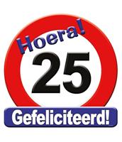 Kroonschild verkeersbord -25 jaar - thumbnail