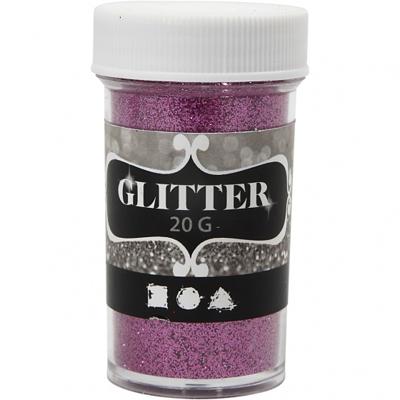 Creativ Company Glitter, roze, 20 gr/ 1 doosje