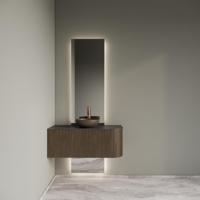 Badkamermeubelset Gliss Design Alluro 100 cm Links Ash Grey - thumbnail