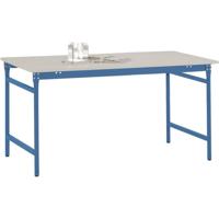 Manuflex BB3041.5007 Bijzettafel basis stationair met melamine tafelblad in stralend blauw RAL 5007, bxdxh: 1250 x 800 x 780 mm Stralend blauw (RAL 5007) - thumbnail