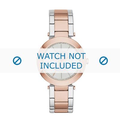 DKNY horlogeband NY-2335 Staal Goud (Rosé) 10mm