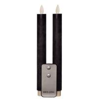 2Pcs Antiek Blauw Rustiek Wax Diner Kaars 23Cm Bew. Vlam Met Afstands Bediening 2Xaa Anna's Collection - Annas collection - thumbnail