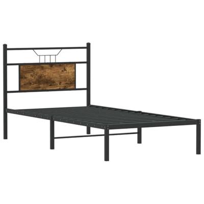 Bedframe zonder matras hout gerookt eikenkleurig 80x200 cm Bedframe zonder matras hout gerookt eikenkleurig 80x200 cm