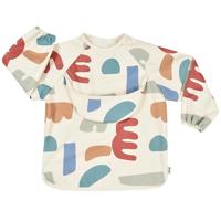 Meegroeislabbetje met mouwen 2-in-1 BEABA Playful beige - thumbnail