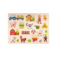 Angeltoys Houten knoppuzzel boerderij (groot) - thumbnail