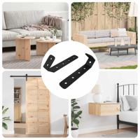 Haken 2 pcs Zwart M5 x 110 mm IJzer - thumbnail