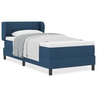 Boxspringbed met matras met matras Blauw 90 x 190 cm Stof - thumbnail