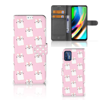 Motorola Moto G9 Plus | Telefoonhoesje | Met pasjeshouder | Sleeping Cats Motorola Moto G9 Plus | Telefoonhoesje | Met pasjeshouder | Sleeping Cats