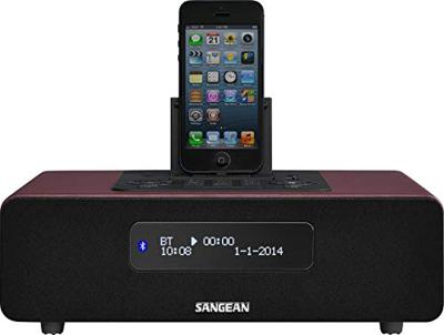 Sangean DDR-38 Radio DAB+, DAB, VHF (FM) Apple-dock, AUX, Bluetooth Acculaadfunctie, Incl. afstandsbediening, Wekfunctie Bruin - thumbnail