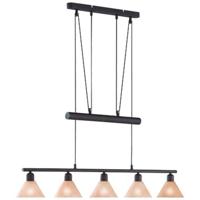 LED Hanglamp Roestkleur - 5-Lichts E14 Aluminium Rechthoek - thumbnail