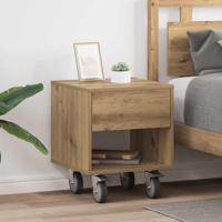 Nachtkastje 2 pcs Artisan Eiken 40,5 x 40 x 48 cm Bewerkt hout - thumbnail