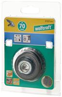 Wolfcraft Komborstel | Gevlochten | M14 | Ø70mm | 1 stuk - 2107000 - thumbnail