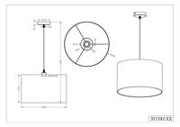 Trio Design hanglampSeries 4611 met zwarte lampenkap - 303300102 - thumbnail
