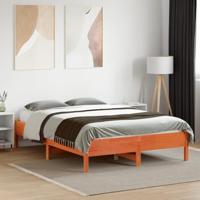Bedframe massief grenenhout wasbruin 120x190 cm - thumbnail