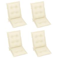 vidaXL Tuinstoelkussens 4 st 100x50x7 cm crème - thumbnail