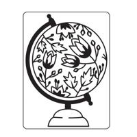 Vaessen Creative • embossing folder wereldbol - thumbnail