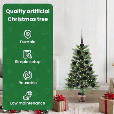 VidaXL Kerstboom met 150 led met standaard groen 90 cm pe