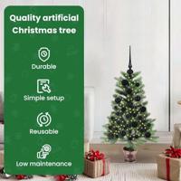 VidaXL Kerstboom met 150 led met standaard groen 90 cm pe - thumbnail