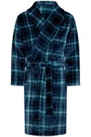 Herenbadjas klassieke ruit - blauw - fleece-S- 48 - thumbnail