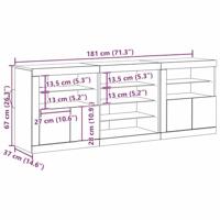 Dressoir Oud hout 181.5 x 37 x 67 cm Bewerkt hout - thumbnail