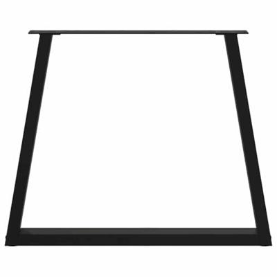 Eettafelpoten 3 st V-vormig 70x(72-73,3) cm staal zwart