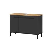 Wastafelkast Serpa Grafiet Eiken - thumbnail