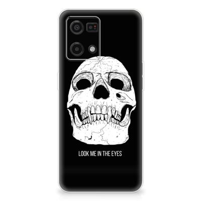 Silicone Back Case OPPO Reno7 4G Skull Eyes
