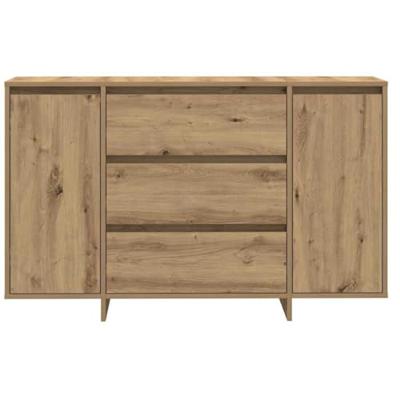 Dressoir artisanaal eikenkleurig 120 x 41 x 75 cm Bewerkt hout