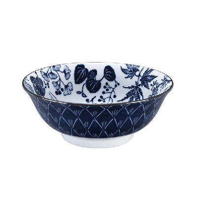 Japanse porseleinen noodlekom - Tokyo Design Studio - Flora Japonica - 1000ml - 20.3 x 8cm