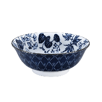 Japanse porseleinen noodlekom - Tokyo Design Studio - Flora Japonica - 1000ml - 20.3 x 8cm - thumbnail