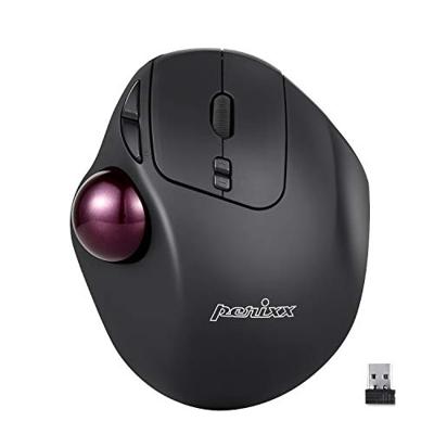 Perixx PERIMICE-717 D Trackball Radiografisch Laser Zwart 7 Toetsen 2000 dpi Ergonomisch, Geïntegreerde trackball