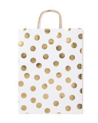 HEMA Cadeautas XL 45x28cm stippen (goud)