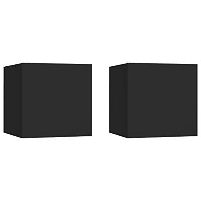 VidaXL Tv-wandmeubelen 2 st 30,5x30x30 cm zwart VidaXL Tv-wandmeubelen 2 st 30,5x30x30 cm zwart