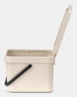 Brabantia Sort & Go afvalemmer 6 liter Soft Beige - thumbnail