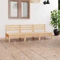 3-delige Loungeset massief grenenhout - thumbnail