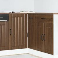 Spoelbakonderkast Lucca bewerkt hout bruin eikenkleur - thumbnail