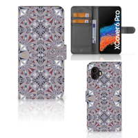 Samsung Galaxy Xcover 6 Pro | Bookcase | Flower Tiles - thumbnail