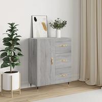 Dressoir 69,5x34x90 cm bewerkt hout grijs sonoma eikenkleurig - thumbnail