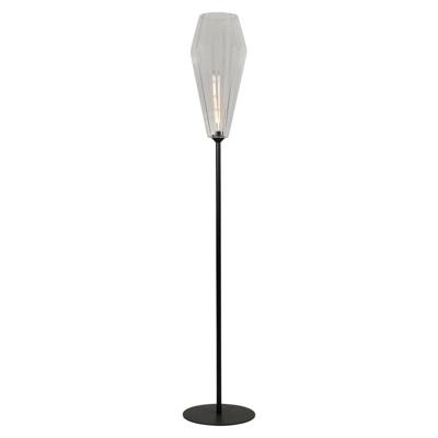 Masterlight Zwarte vloerlampDiamond 190cm met helder glas - 1130-05-00-27