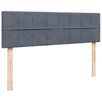 Ottoman bed met matras en LED's 140x200cm fluweel donkergrijs - thumbnail
