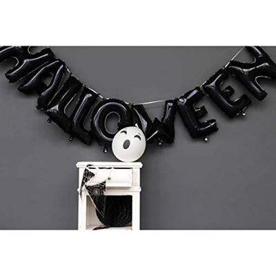 Folieballonnen Letter Halloween Zwart