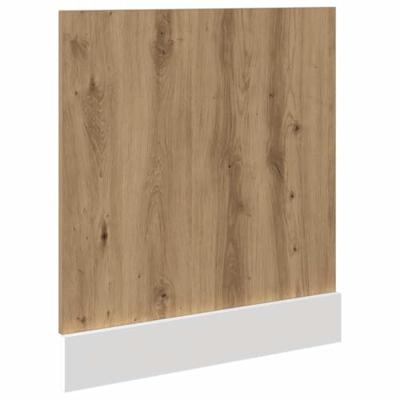 Vaatwasserpaneel 60x1,5x67 cm bewerkt hout artisanaal eiken