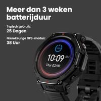 Amazfit T-Rex 3 Pro Outdoor Smartwatch 48mm, Saffier AMOLED-display, Ti-bezel, GPS, Offline-kaarten, 25 dagen batterij, Ingebouwde zaklamp, 10 ATM waterbestendig, 180+ sportmodi, voor Android & iPhone - thumbnail