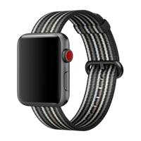 Apple Woven Nylon Apple Watch 38mm / 40mm / 41mm Black Stripe - thumbnail