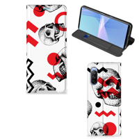 Mobiel BookCase Sony Xperia 10 III Skull Red - thumbnail